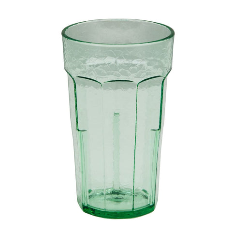 Cambro LT10427 Laguna 10 oz Spanish Green Hammered SAN Plastic Tumbler