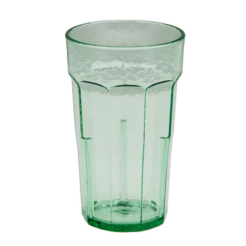 Cambro LT10427 Laguna 10 oz Spanish Green Hammered SAN Plastic Tumbler