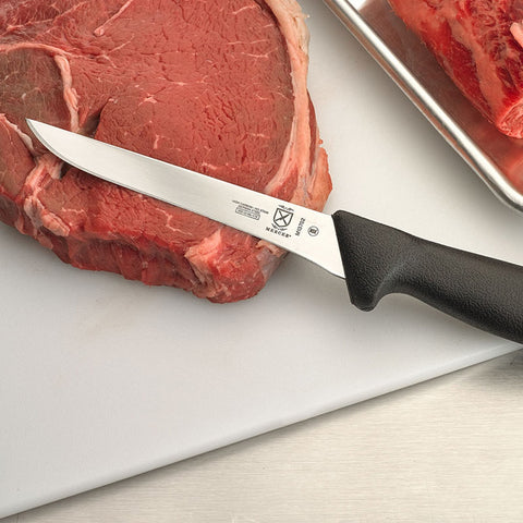 Mercer Culinary M13702 BPX 5.9" Stiff Boning Knife with Black Glass-Reinforced Nylon Handle
