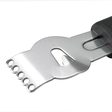Mercer Culinary M15400P 5-9/16" Citrus Zester with Black Non-Slip Nylon Handle, Stainless Steel