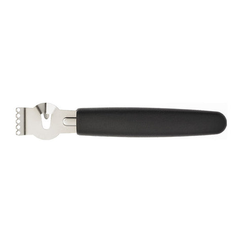Mercer Culinary M15400P 5-9/16" Citrus Zester with Black Non-Slip Nylon Handle, Stainless Steel