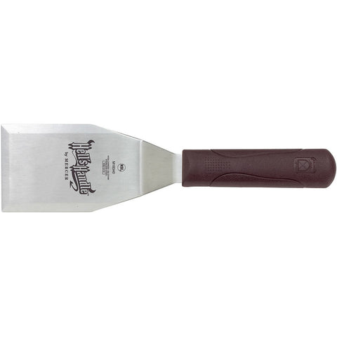 Mercer Culinary M18340 Hell's Handle Heavy Duty Turner, 5" x 3" Stainless Steel Blade with Red Nylon Handle