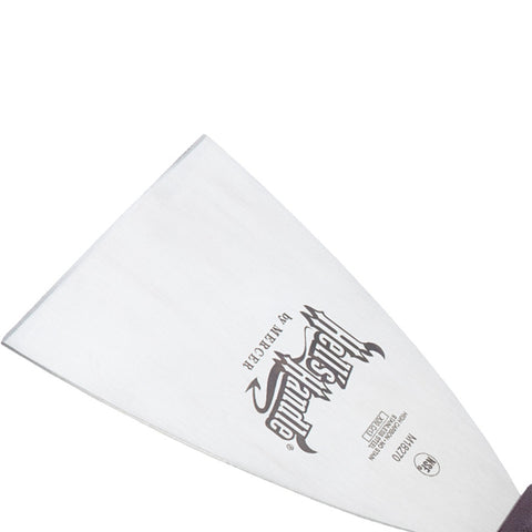 Mercer Culinary M18370 Hell's Handle High Heat 6" x 5 1/8" Stainless Steel Dough Cutter / Bench Scraper