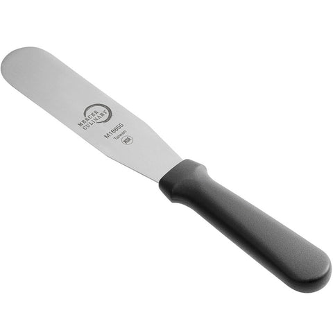 Mercer Culinary M18855P 6" x 1 1/2" Straight Baking and Icing Spatula with Black Polypropylene Handle