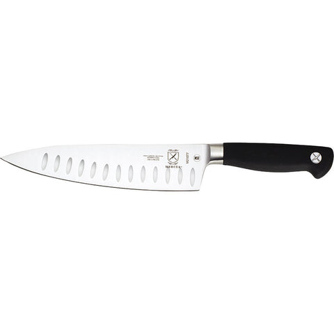Mercer Culinary M21077 Genesis 8 Inch Forged Chef Knife with Granton Edge and Short Bolster