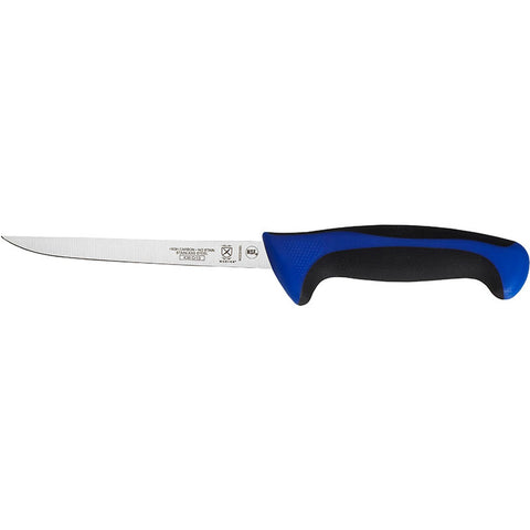 Mercer Culinary M22206BL Millennia Colors 6" Semi-Flexible Narrow Boning Knife with Blue Handle