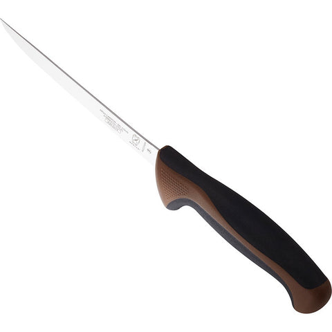 Mercer Culinary M22206BR Millennia Colors 6" Semi-Flexible Narrow Boning Knife with Brown Handle