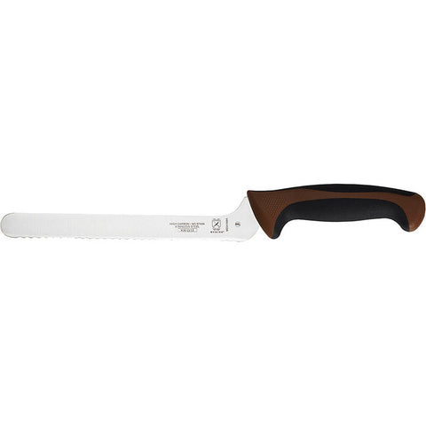 Mercer Culinary M22418BR Millennia 8" Offset Bread Knife with Brown Handle
