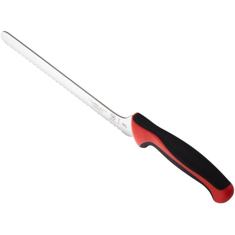 Mercer Culinary M22418RD Millennia Colors 8" Offset Serrated Bread Knife with Red Handle