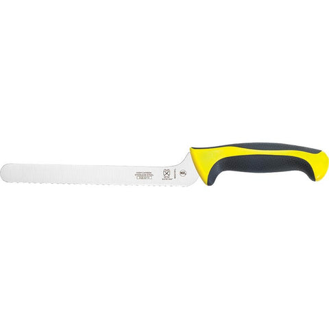 Mercer Culinary M22418YL Millennia Colors 8 Inch Offset Serrated Bread Knife with Yellow Handle