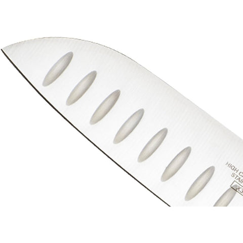 Mercer Culinary M22707BR Millennia Colors 7" Granton Edge Santoku Knife with Brown Handle
