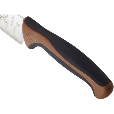 Mercer Culinary M22707BR Millennia Colors 7" Granton Edge Santoku Knife with Brown Handle