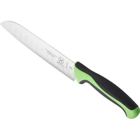 Mercer Culinary M22707GR Millennia Colors 7-Inch Granton Edge Santoku Knife, Green