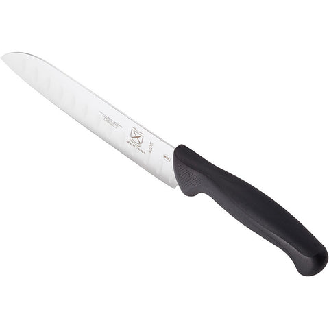 Mercer Culinary M22707RD Millennia Colors 7" Granton Edge Santoku Knife with Red Handle