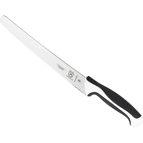 Mercer Culinary M23210WBH Millennia 10-Inch Wide Wavy Edge Bread Knife with White Handle