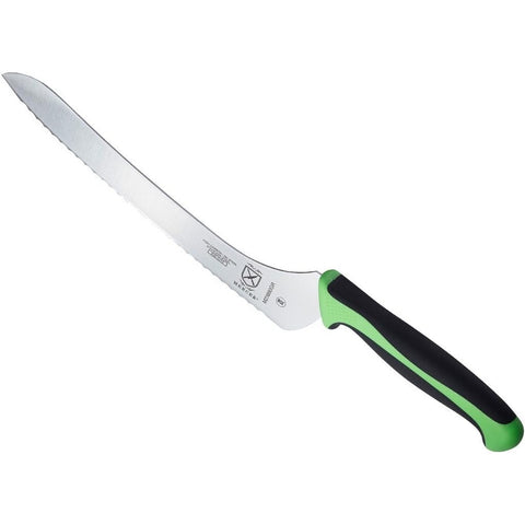 Mercer Culinary M23890GR Millennia Colors 9 Inch Offset Wavy Edge Bread Knife, Green