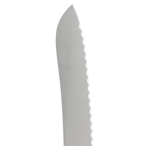 Mercer Culinary M23890WBH Millennia 9 Inch Offset Serrated Edge Bread and Sandwich Knife with White Handle