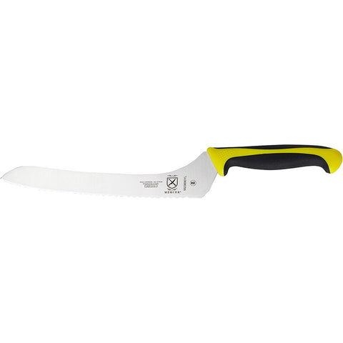 Mercer Culinary M23890YL Millennia Colors 9" Offset Wavy Edge Bread Knife with Yellow Handle