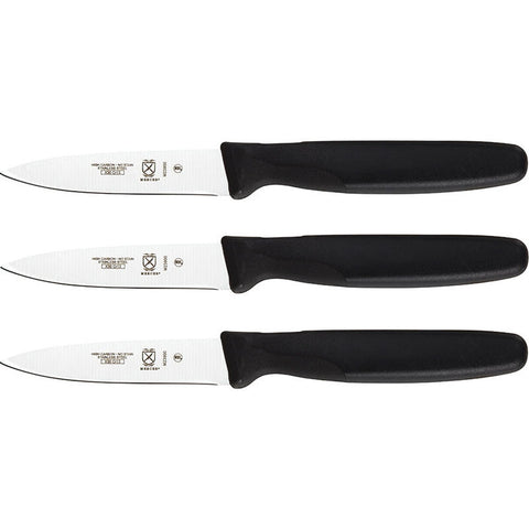 Mercer Culinary M23903 Millennia 3 Inch Slim Paring Knife, 3-Pack