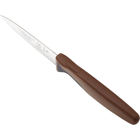 Mercer Culinary M23930BR Millennia Colors 3" Slim Paring Knife with Brown Handle