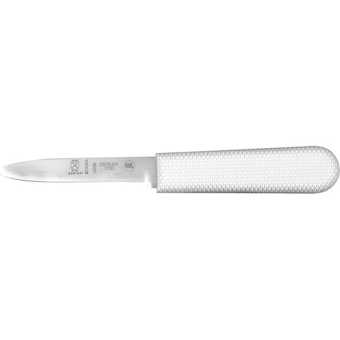Mercer Culinary M33026A 3.25 Inch Clam Knife with White Polypropylene Handle