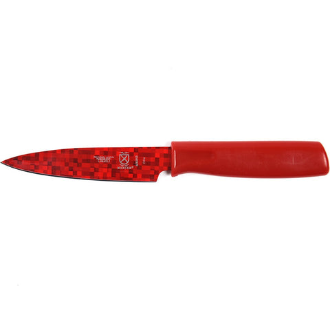 Mercer Culinary M33912B 4" Red Non-Stick Paring Knife with Sheath