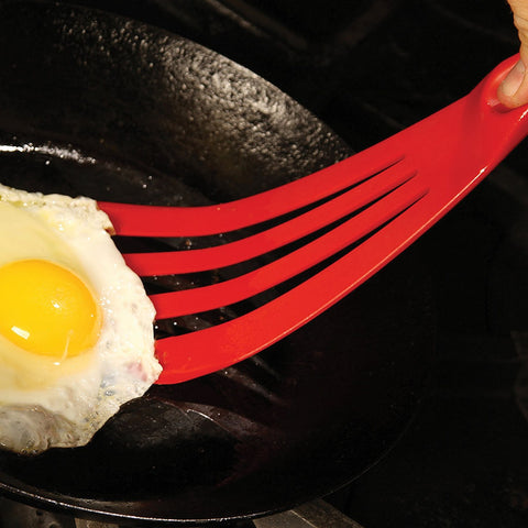 Mercer Culinary M35110RD Hell's Tools 12" Red High Temperature Slotted Spatula