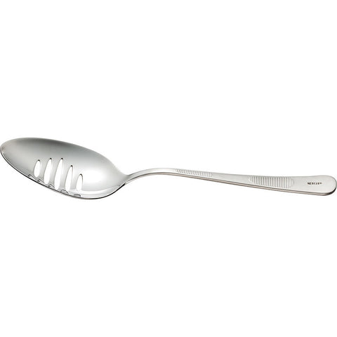Mercer Culinary M35139 9" Slotted Bowl Plating Spoon, Stainless Steel