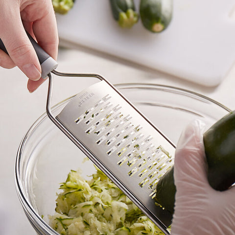 Mercer Culinary M35407 MercerGrates 11-1/2" Stainless Steel Ribbon Grater with Santoprene Handle