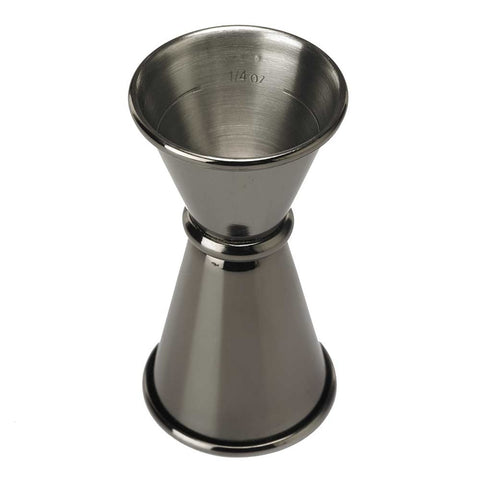 Mercer Culinary M37000BK Barfly 0.5 oz / 0.75 oz Gun Metal Black Japanese Style Jigger