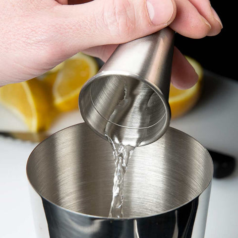 Mercer Culinary M37005BK Barfly 1 oz. & 2 oz. Gun Metal Black Japanese Style Jigger