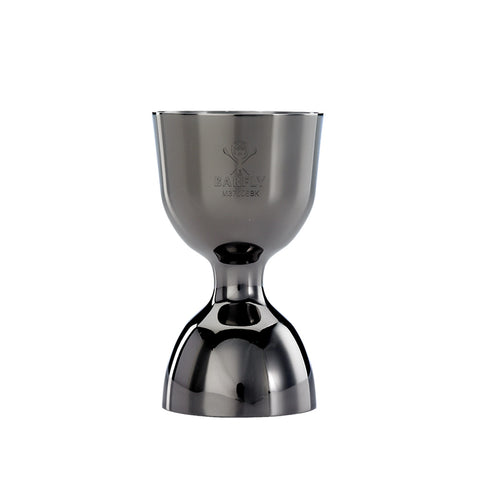 Mercer Culinary M37006BK Barfly 1 oz. & 2 oz. Gun Metal Black Heavy-Duty Straight Rim Bell Jigger