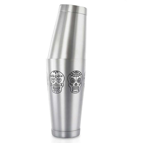 Mercer Culinary Barfly M37009SKU 28 oz. & 18 oz. Stainless Steel Skull Cocktail Shaker Set