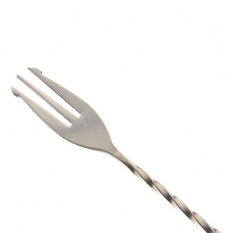 Mercer Culinary Barfly M37015 12 3/8" Stainless Steel Bar Spoon with Fork End