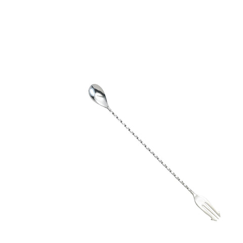 Mercer Culinary Barfly M37015 12 3/8" Stainless Steel Bar Spoon with Fork End
