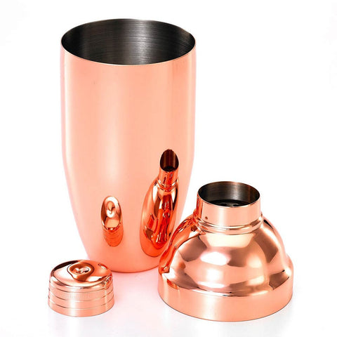Mercer Culinary M37039 Barfly 3-Piece Japanese Style Cocktail Shaker, 24 oz., Copper Plated