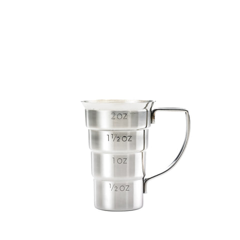 Mercer Culinary M37108 Barfly Stepped Jigger with Handle, 2 oz Stainless Steel