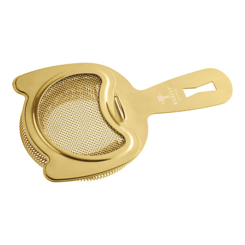 Mercer Culinary Barfly M37185GD 6" Gold Fine Mesh Spring Bar Strainer