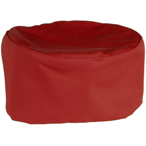 Mercer Culinary M60075RD Millennia Red Baker's Skull Cap / Pill Box Hat