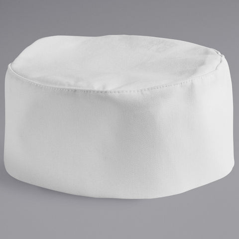 Mercer Culinary M60075WH Millennia Baker's Skull Cap / Pill Box Hat - White