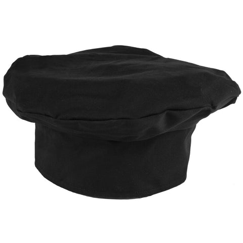 Mercer Culinary M60110BK Millennia Black Chef Beret / Floppy Toque Hat