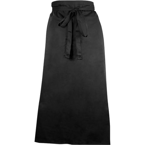 Mercer Culinary M61130BK Genesis Black Poly-Cotton Bistro Apron - 33 x 29