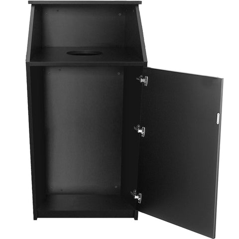 Oak Street Manufacturing M8510-CH Waste Receptacle with Tray Shelf and Waste Drop Off Hole