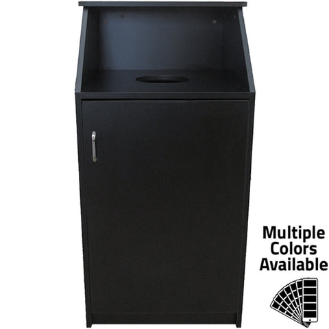 Oak Street Manufacturing M8510 Waste Receptacle with Tray Shelf and Waste Drop-Off Hole