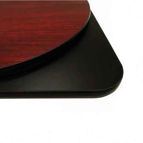 Oak Street Manufacturing MB2442 24" x 42" Reversible Melamine Table Top, Mahogany/Black