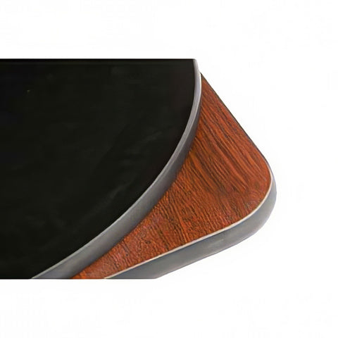 Oak Street Manufacturing MB3030 30" x 30" Square Reversible Melamine Table Top, Mahogany/Black