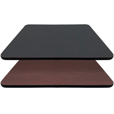 Oak Street Manufacturing MB3042 30" x 42" Reversible Mahogany/Black Rectangular Melamine Table Top