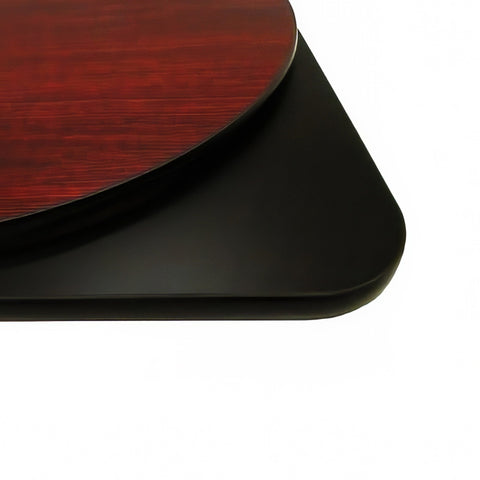 Oak Street MB30R 30" Round Reversible Melamine Table Top, Mahogany/Black