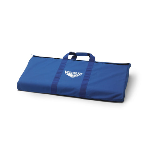 Vollrath MBA92820 36" Clear Acrylic Folding Mobile Sneeze Guard with Blue Nylon Bag