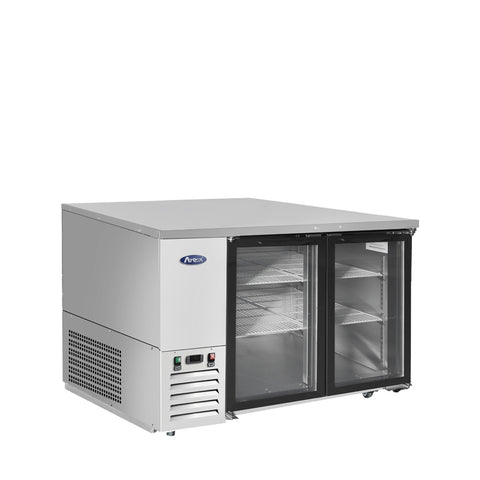 Atosa USA MBB48GGR 48" Two-Section Glass Door Back Bar Cooler